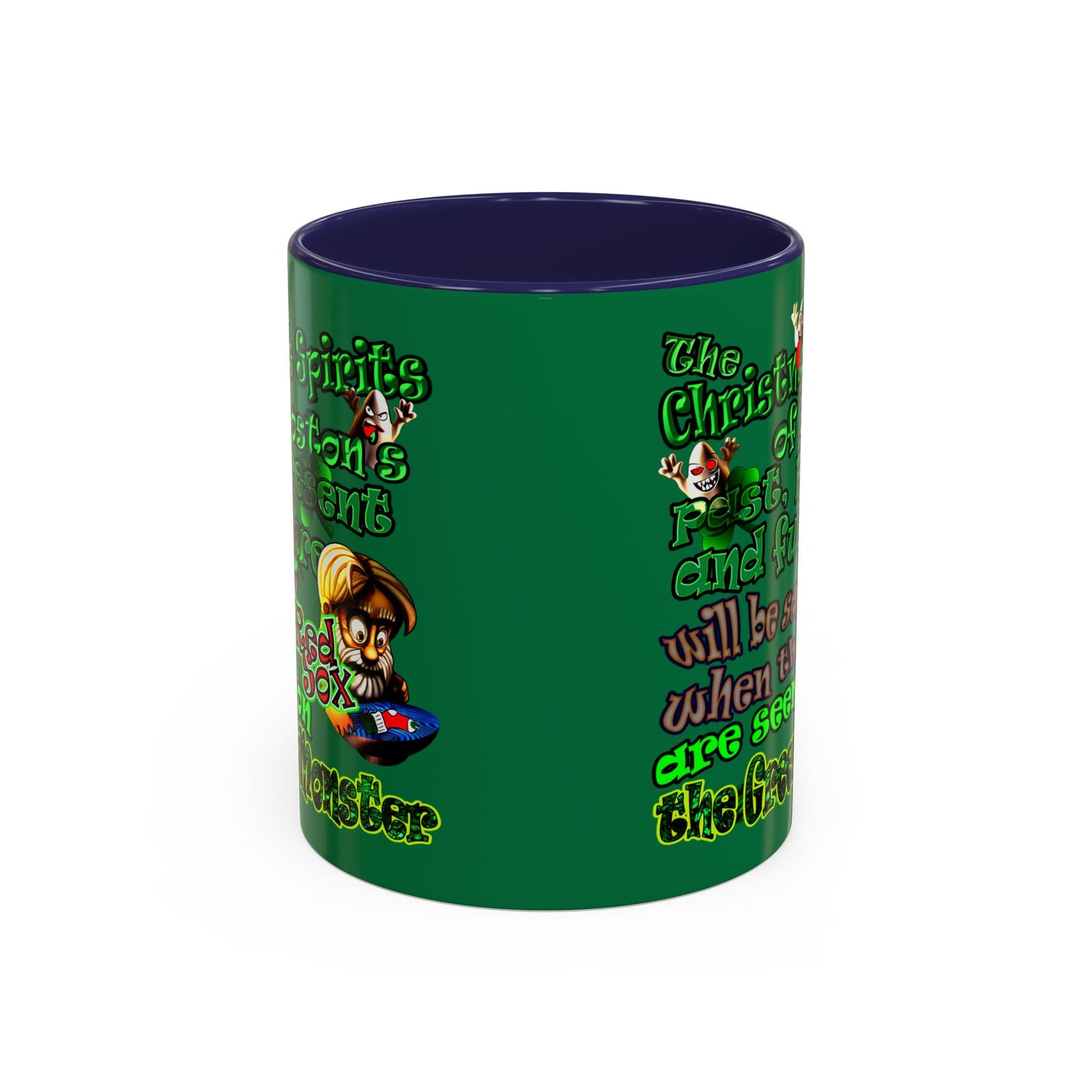 christmas spirits of boston - Accent Mug (dark green)