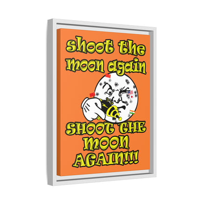 shoot the moon again - framed canvas art (crusta)
