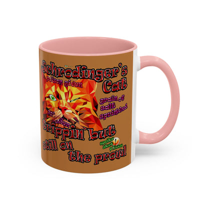 schrodinger's cat - Accent Mug (light brown)