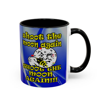 shoot the moon again - Accent Mug (blue-white wave)