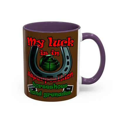 my luck - Accent Mug (brown)