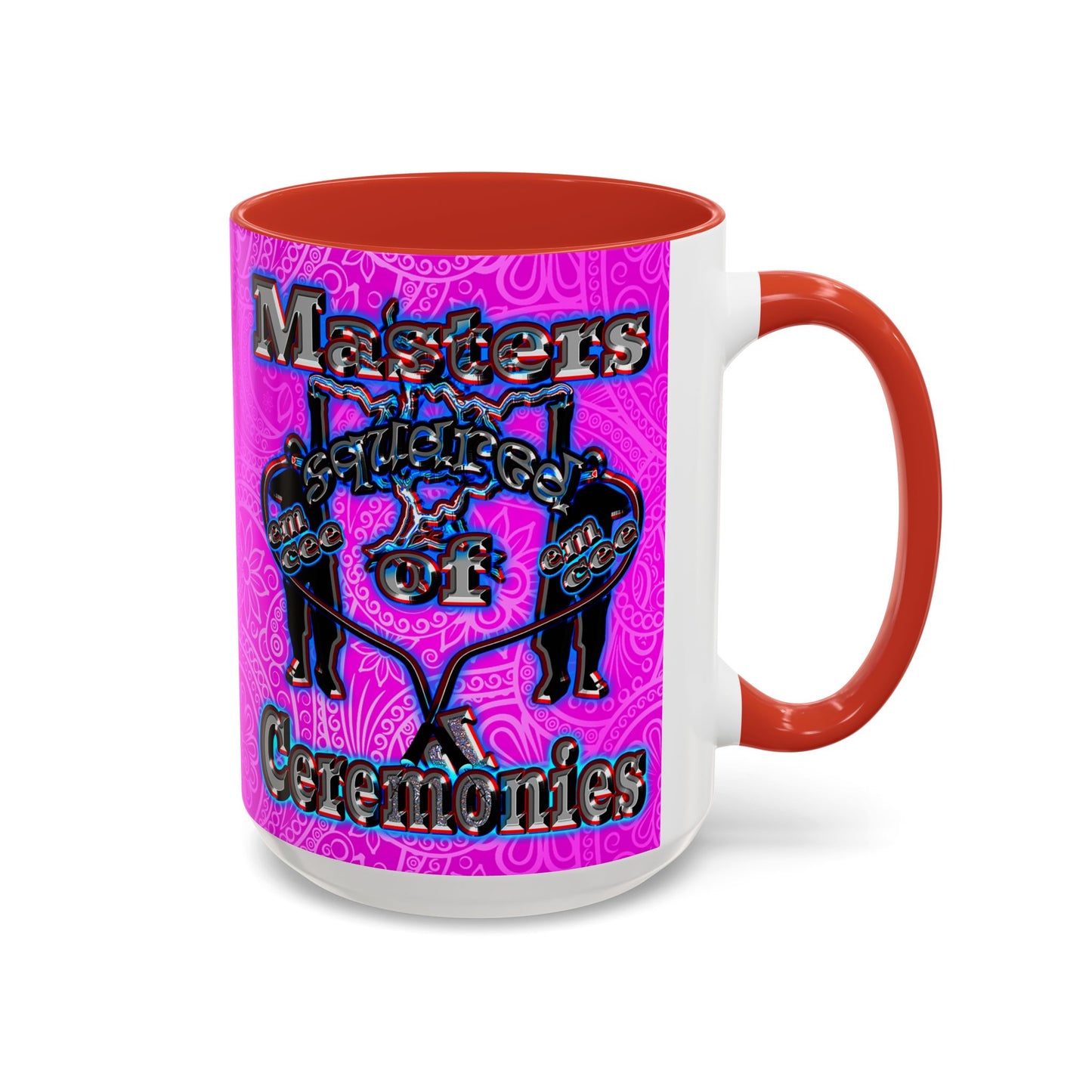 em cee squared - Accent Mug (pink swirl)