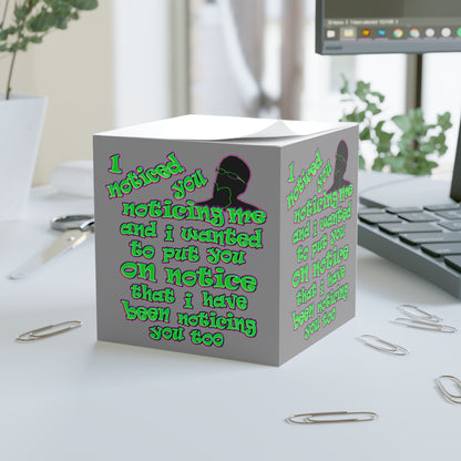 noticed you noticing - note cube (grey)