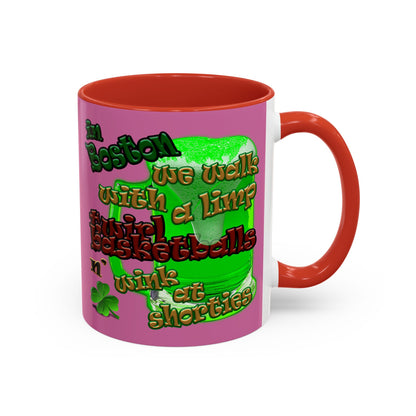 celtics logo - Accent Mug (light pink)
