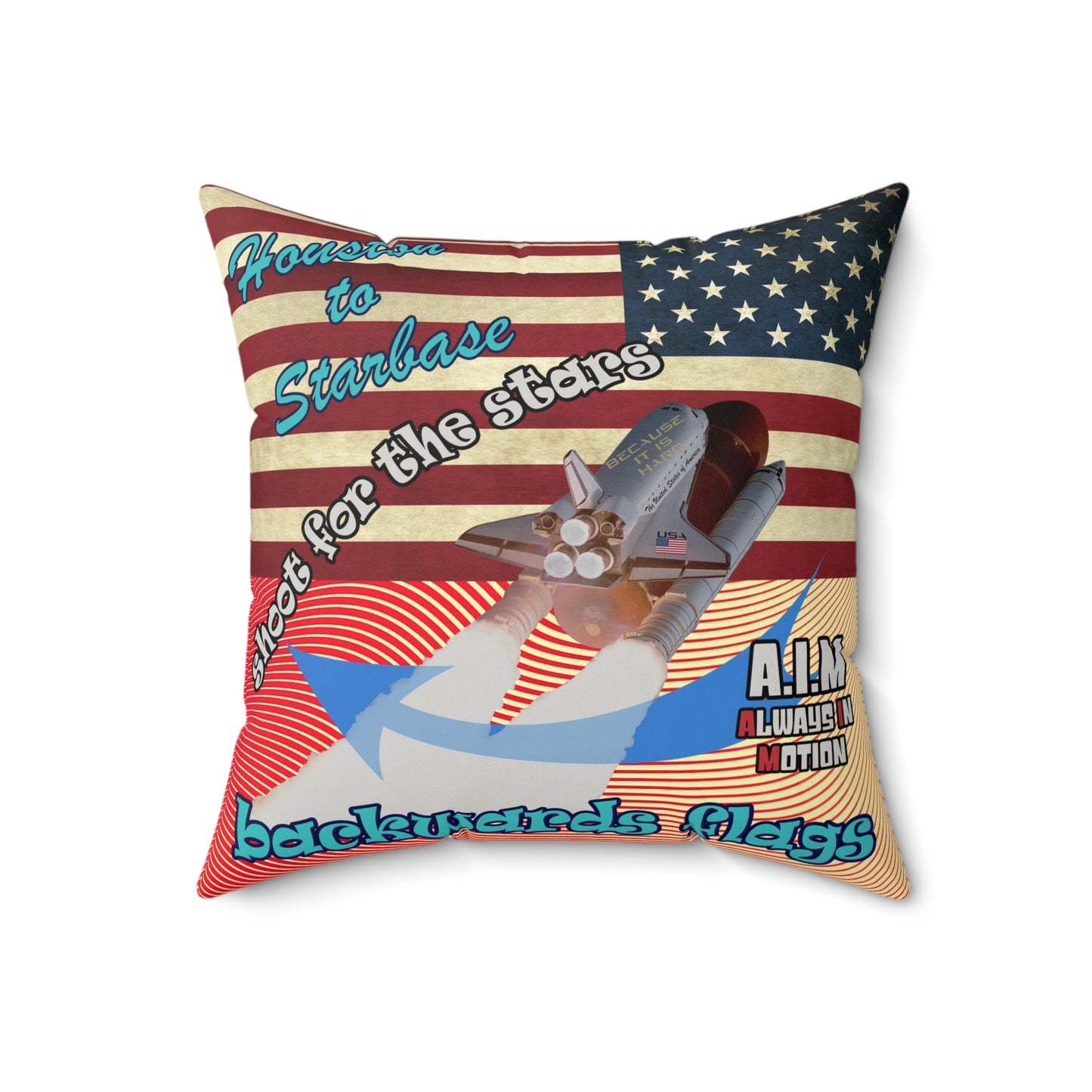 shoot for the stars - Faux Suede Square Pillow - (yellow-orange wave)