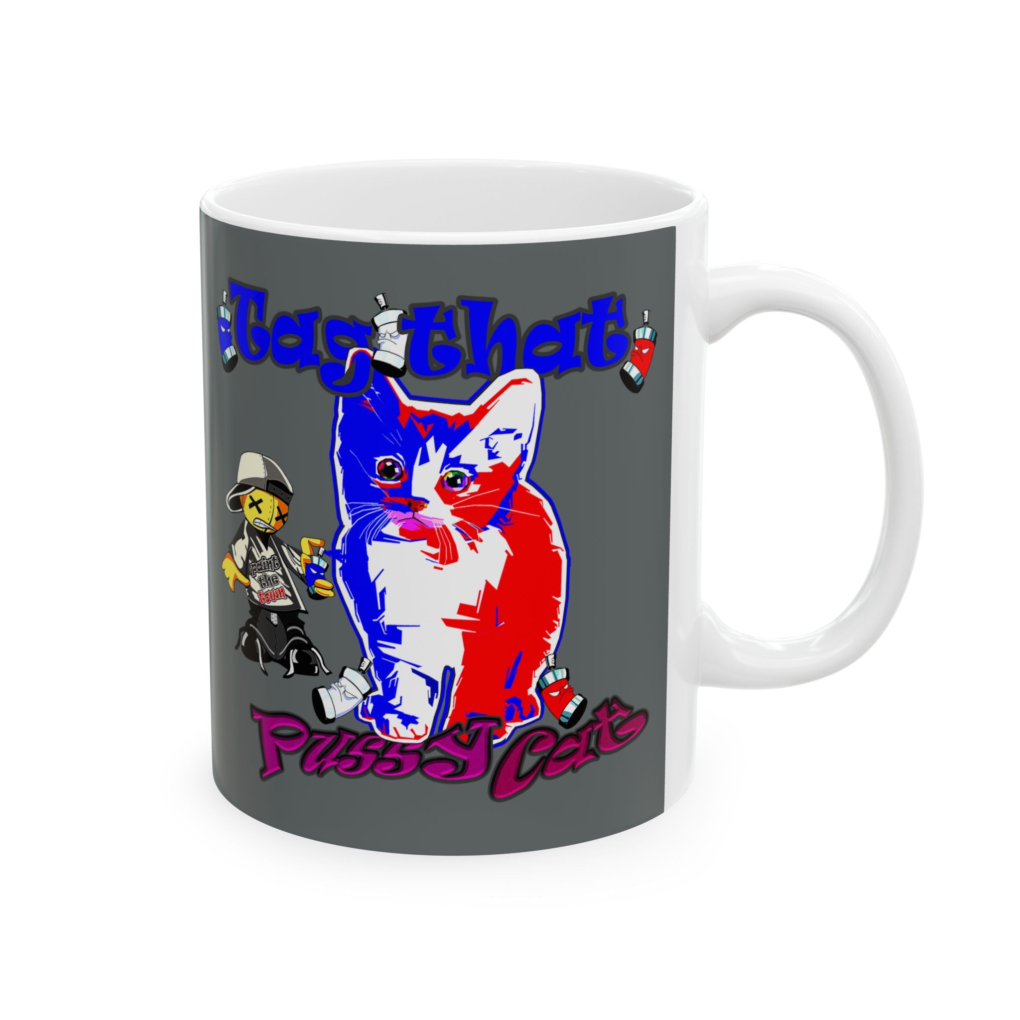 tag that - White Mug (dark grey)