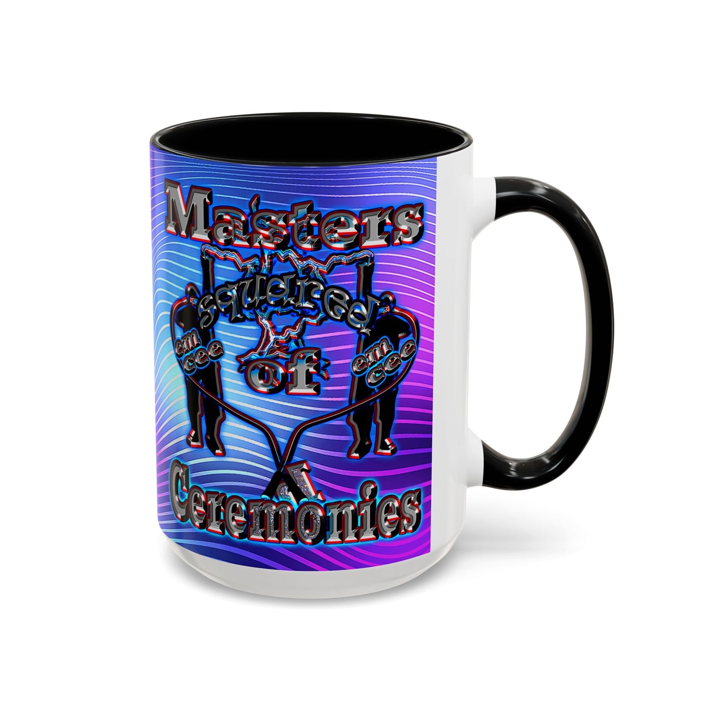 em cee squared - Accent Mug (purple wave)