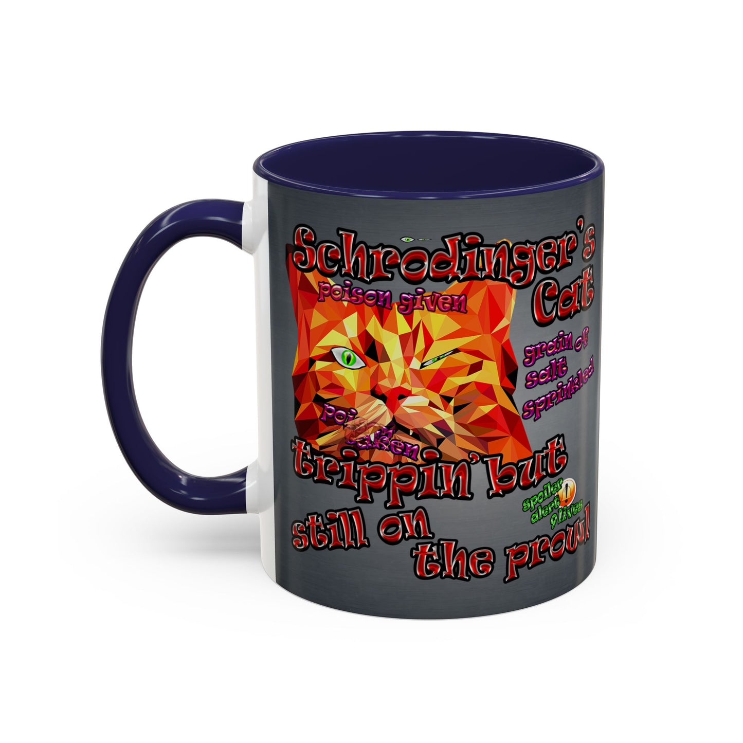 schrodinger's cat - Accent Mug (grey-light grey)