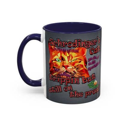 schrodinger's cat - Accent Mug (grey-light grey)