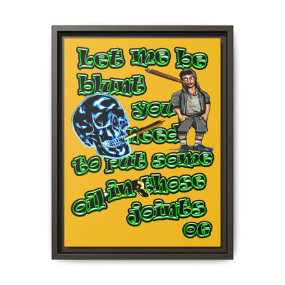 og - framed canvas art (yellow)