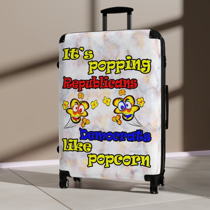 popping like popcorn - Suitcase (white marble)