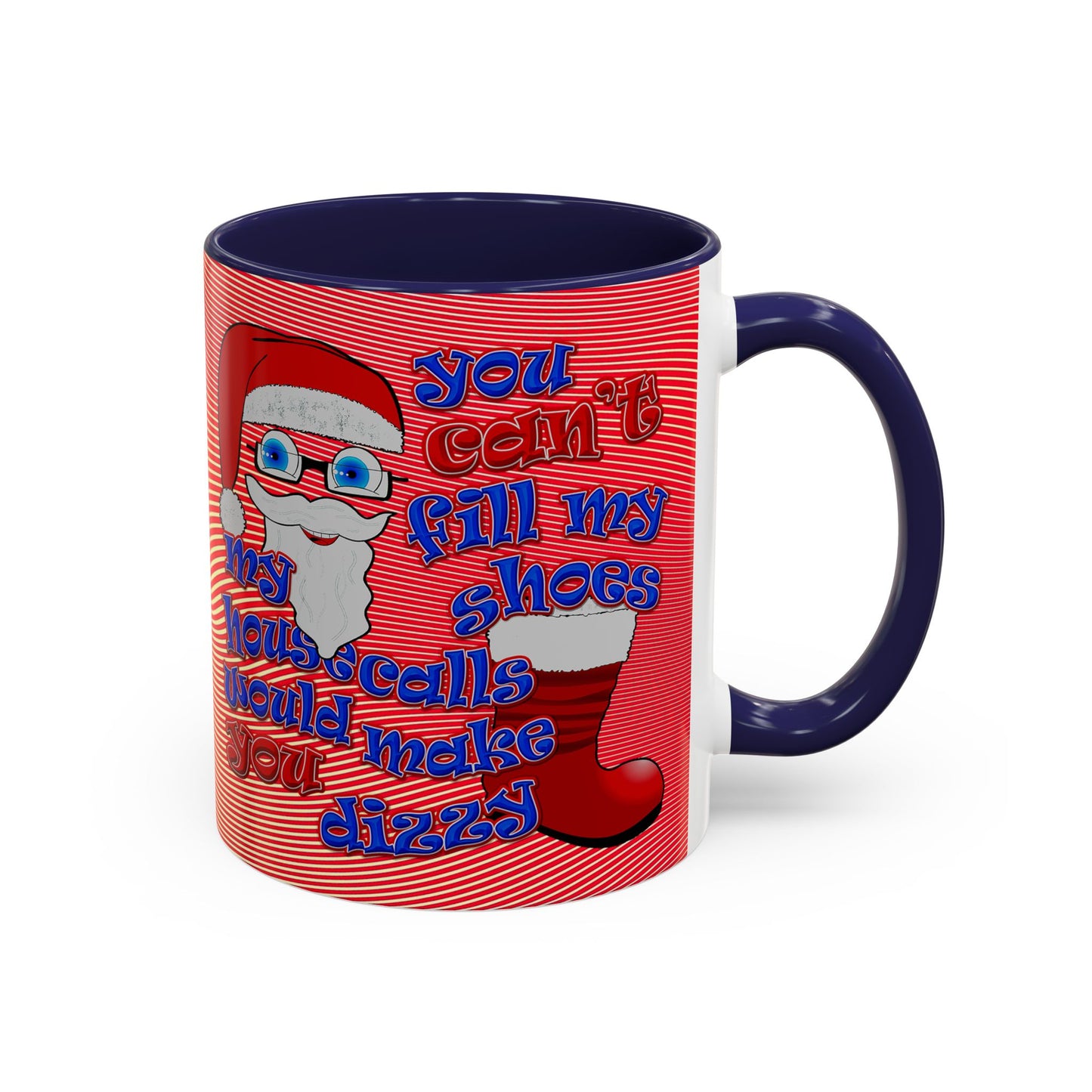 santa's shoes - Accent Mug (yellow-orange wave)