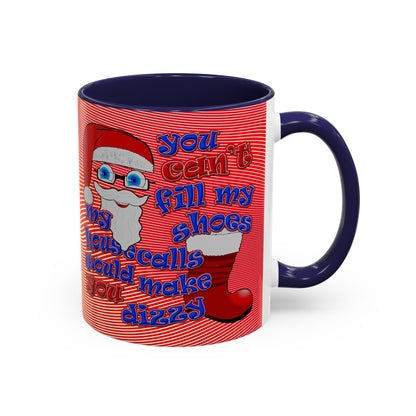 santa's shoes - Accent Mug (yellow-orange wave)