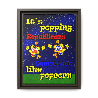popping like popcorn - framed canvas art ('snoops' background)