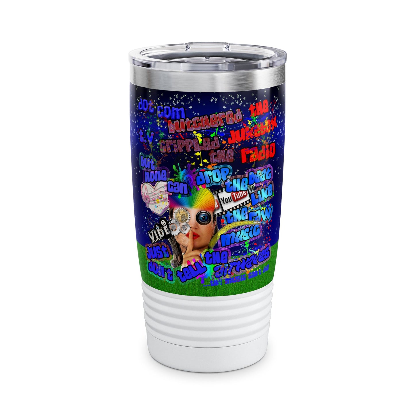 drop the beat - Ringneck Tumbler, 20oz  ('snoops' background)