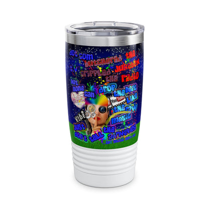 drop the beat - Ringneck Tumbler, 20oz  ('snoops' background)