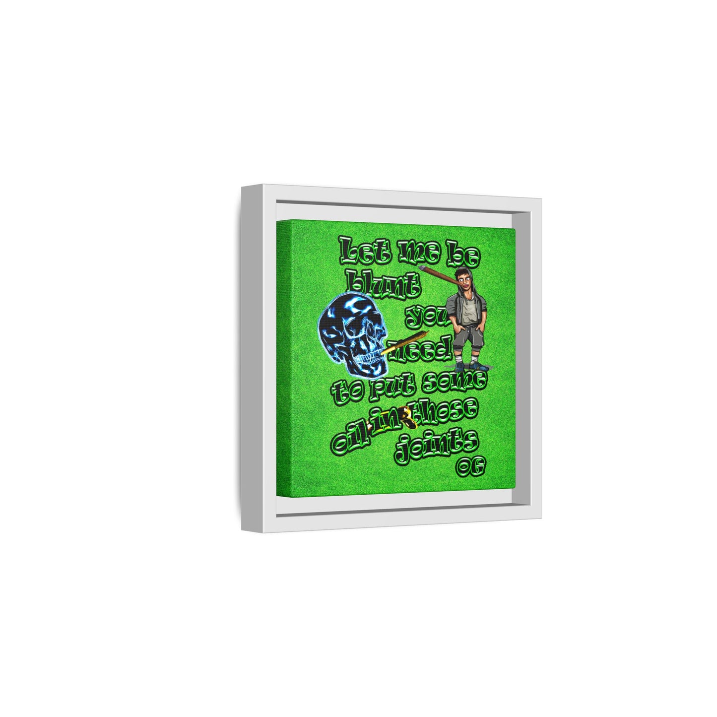 og - framed canvas art (green turf)