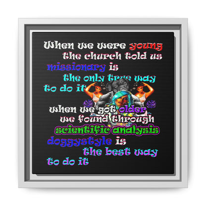 doggystyle - framed canvas art (black)