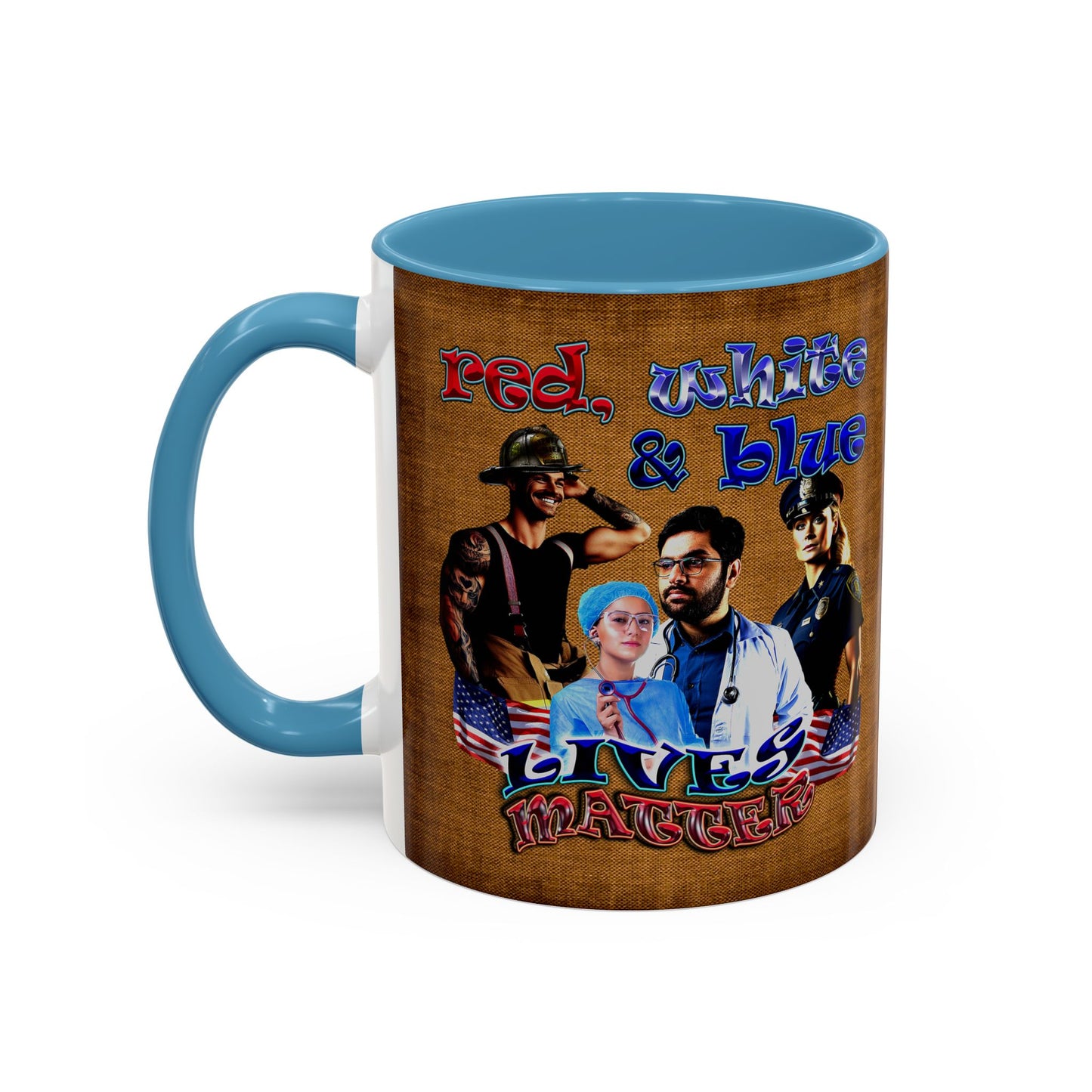 rw&b lives matter - Accent Mug (brown papyrus)