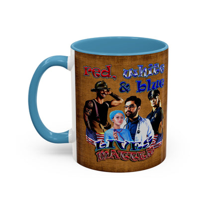 rw&b lives matter - Accent Mug (brown papyrus)