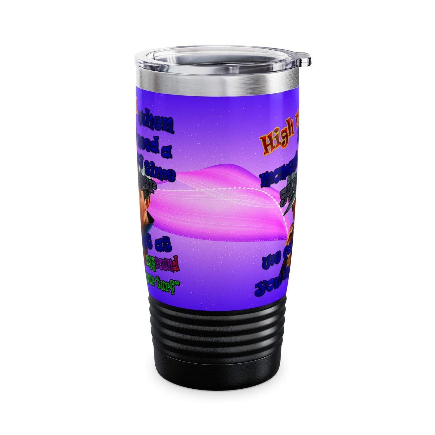 high noon - Ringneck Tumbler, 20oz (purple-pink wave)