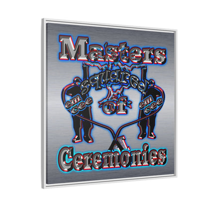 em cee squared - framed canvas art (brushed nickel)