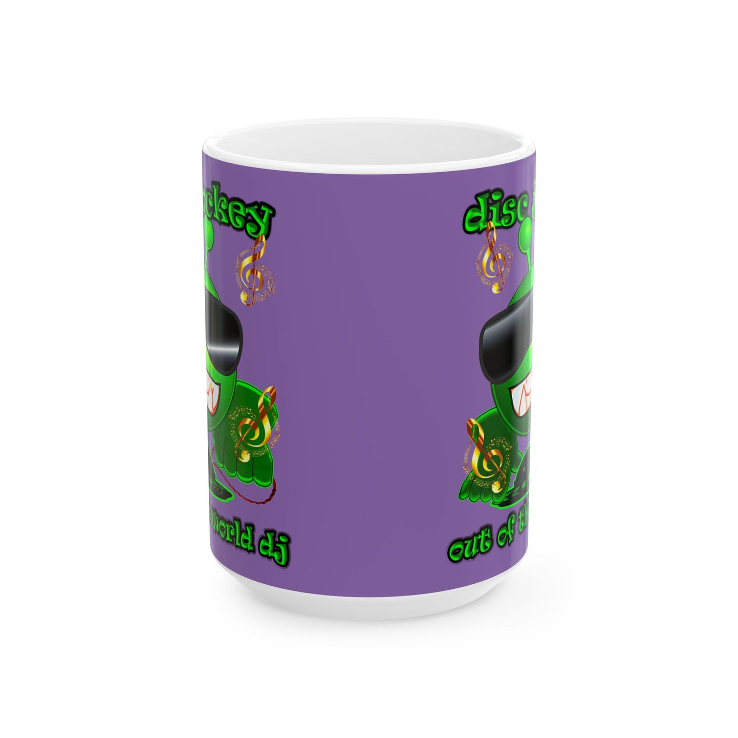 disc jockey - White Mug (light purple)