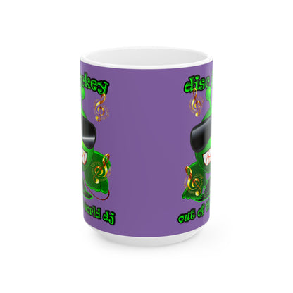 disc jockey - White Mug (light purple)
