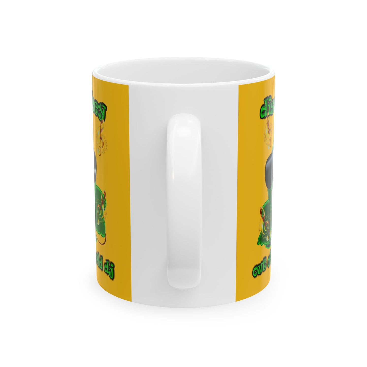 disc jockey - White Mug (yellow)