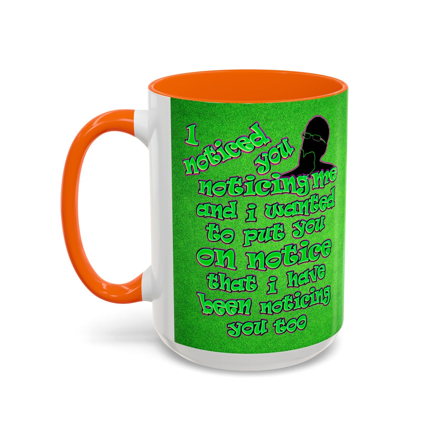 noticed you noticing - Accent Mug (green turf)