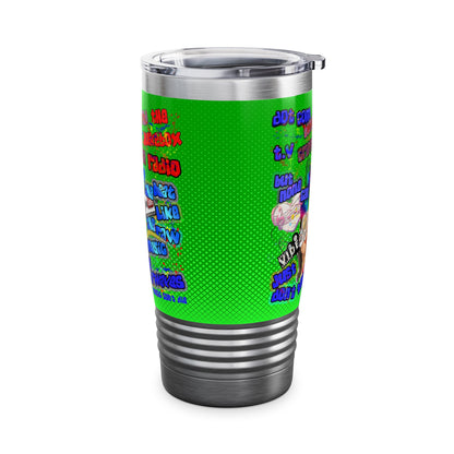 drop the beat - Ringneck Tumbler, 20oz  (logo green)