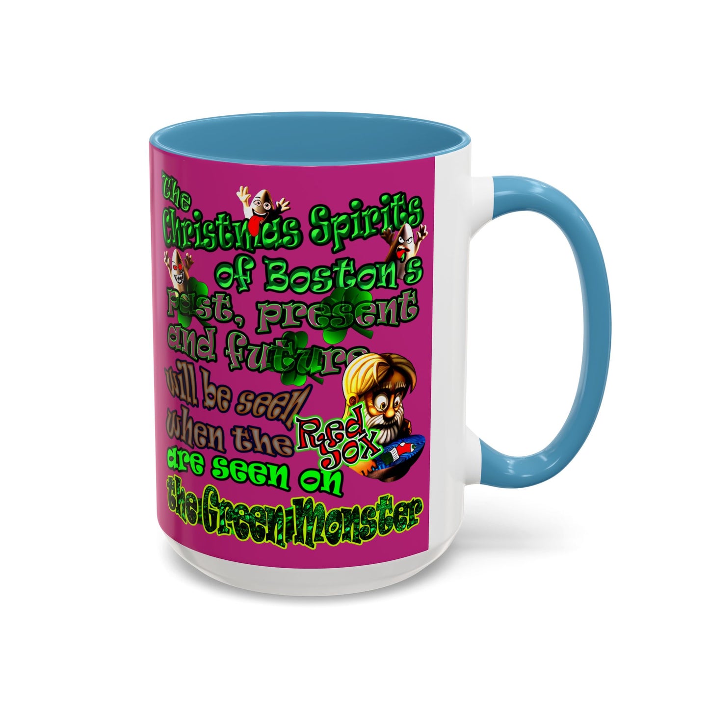 christmas spirits of boston - Accent Mug (pink)