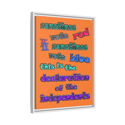 declaration of the independents - framed canvas art (crusta)