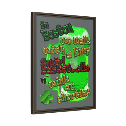 celtics logo - framed canvas art (dark grey)