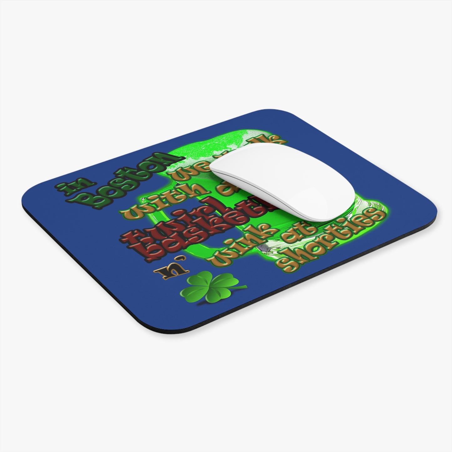 celtics logo - Mouse Pad (Rectangle) (dark blue)
