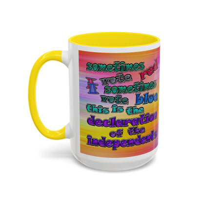 declaration of the independents - Accent Mug (color blur)