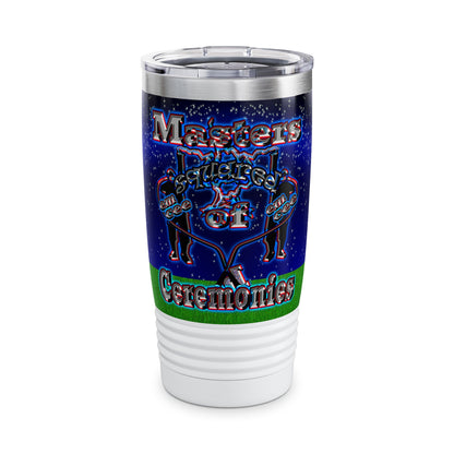 em cee squared - Ringneck Tumbler, 20oz ('snoops' background)