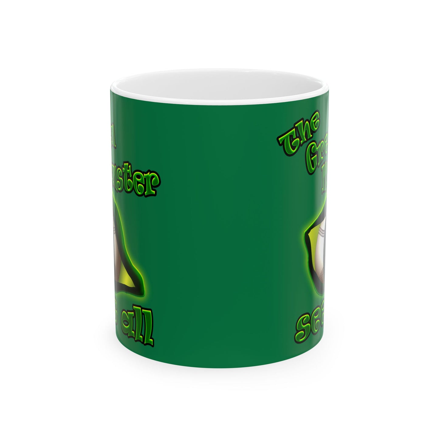 green monster - White Mug (dark green)