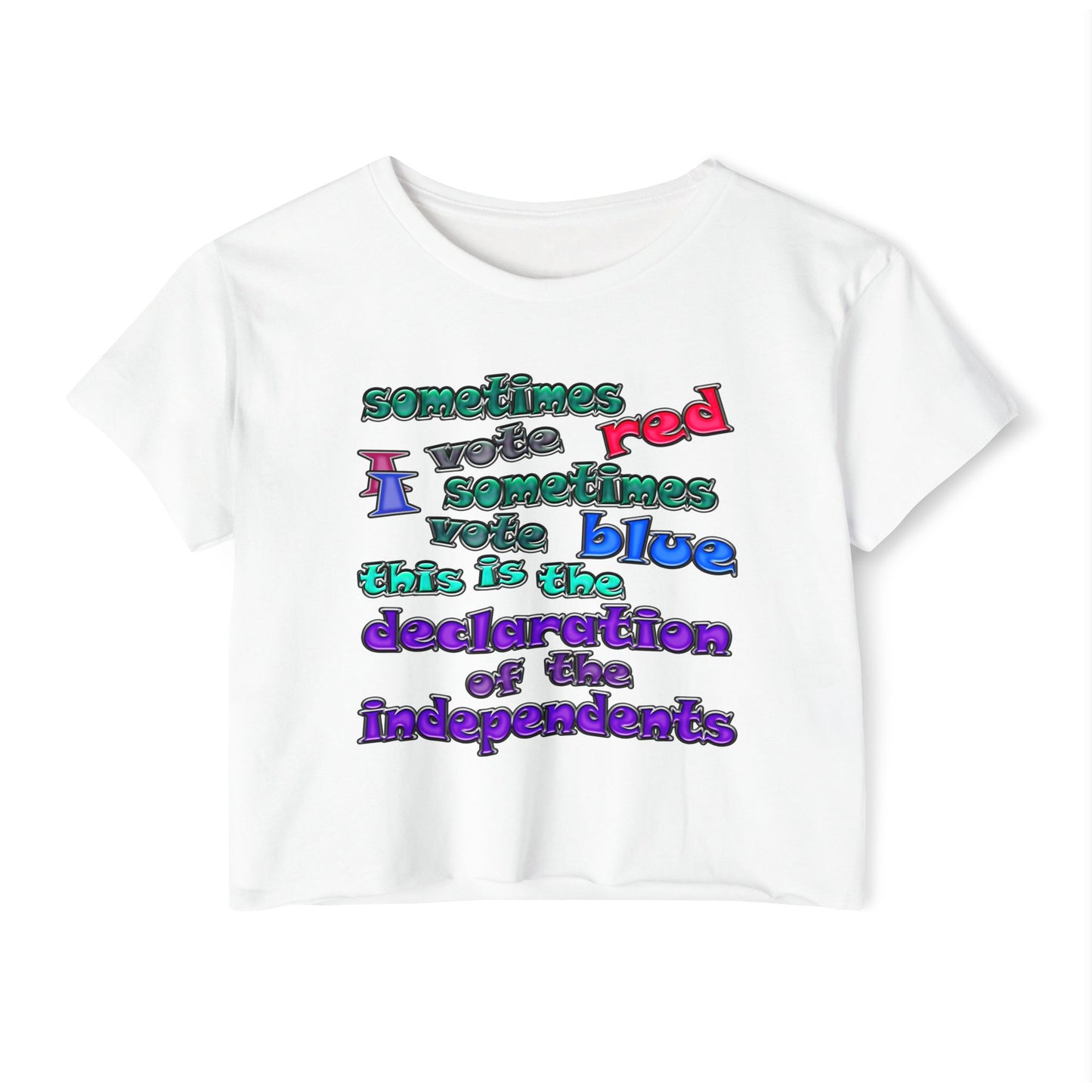 declaration of the independents - Women's Festival Crop Top
