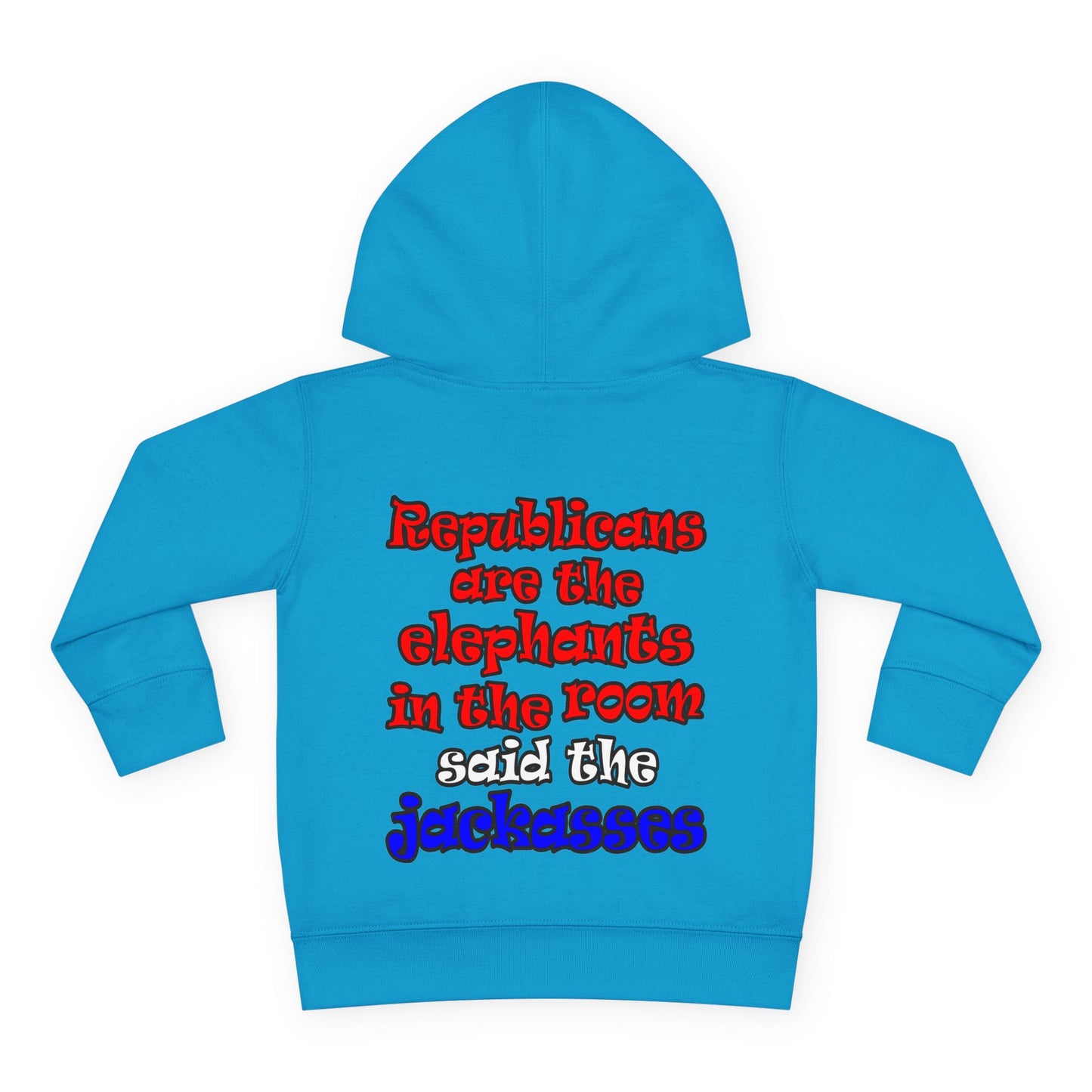donkeys and elephants - Toddler Pullover Fleece Hoodie