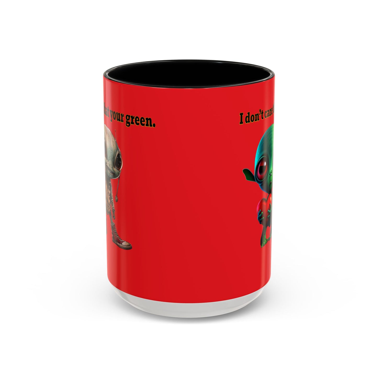I don't care that your grey - Accent Mug (red)
