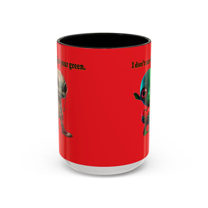 I don't care that your grey - Accent Mug (red)