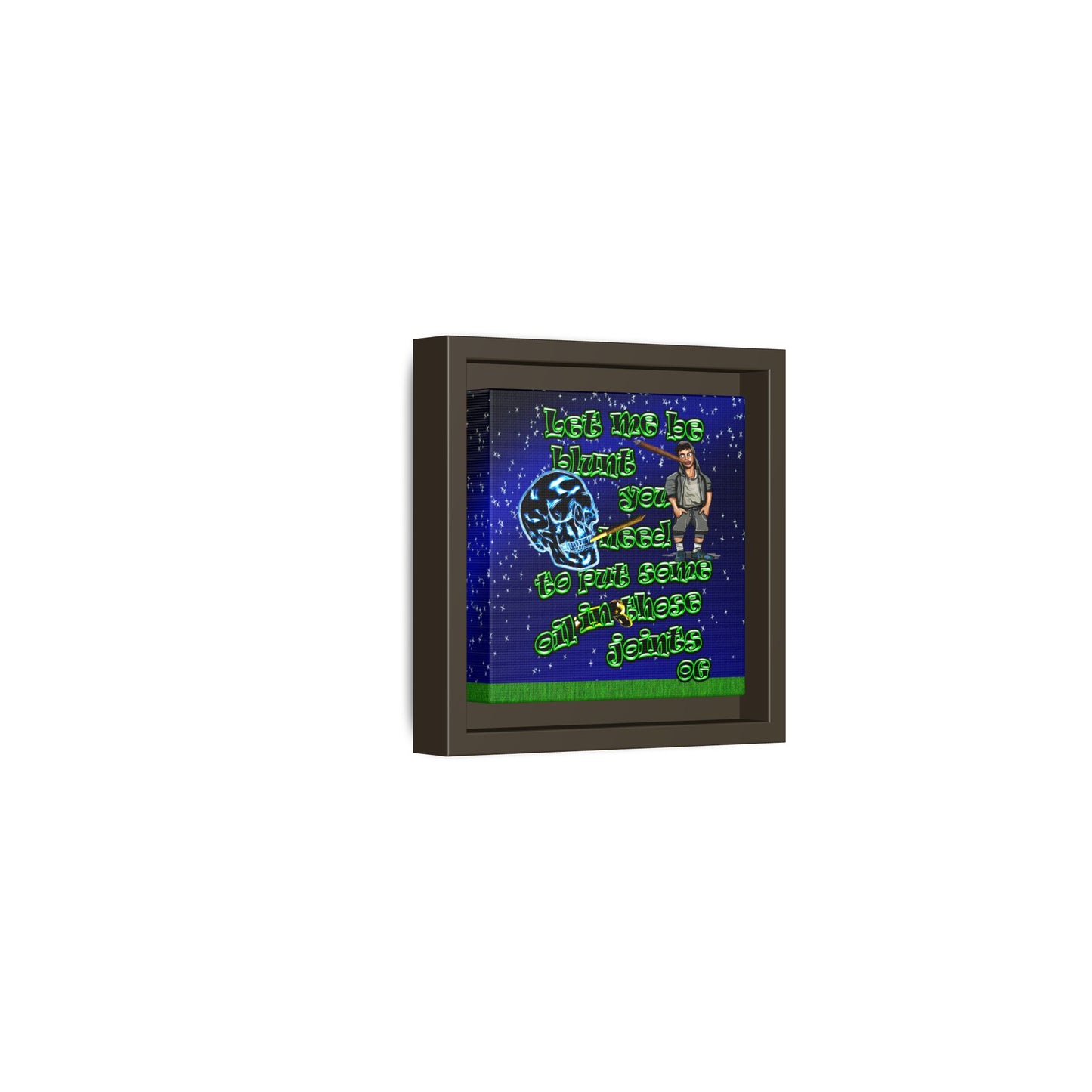 og - framed canvas art ('snoops' background)