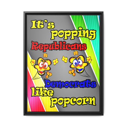 popping like popcorn - framed canvas art (rainbow split)
