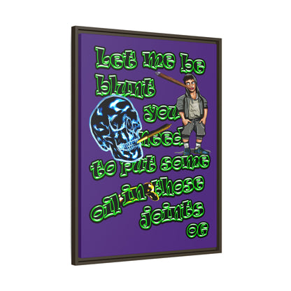 og - framed canvas art (purple)