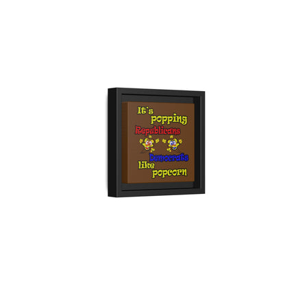 popping like popcorn - framed canvas art (brown)