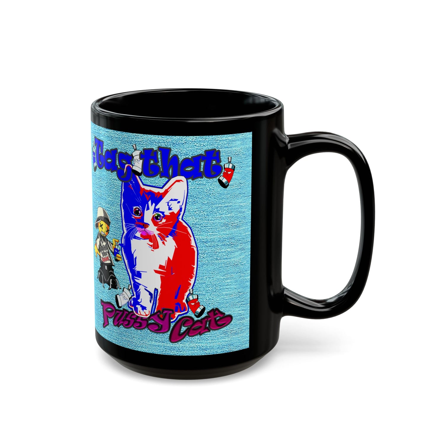 tag that - Black Mug (faded blue)