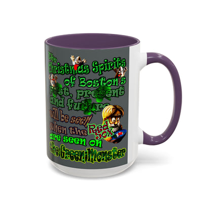 christmas spirits of boston - Accent Mug (dark grey)