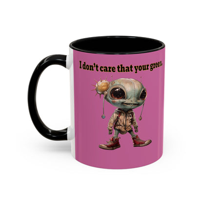 I don't care that your grey - Accent Mug (light pink)