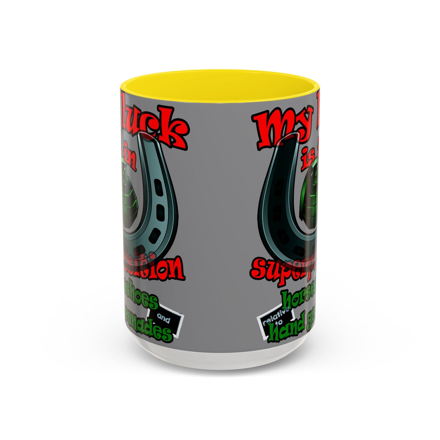 my luck - Accent Mug (grey)